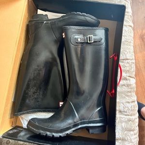 Hunter Huntress Black Gloss Boots